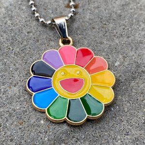 Murakami Rainbow Flower Ball Chain